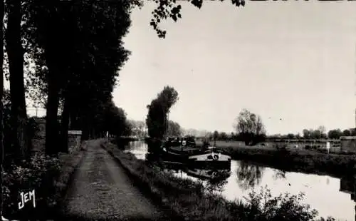 Ak Landrecies Nord, les rives de la Sambre