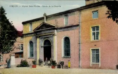 Ak Verdun Meuse, Krankenhaus St. Nicolas, Entree de la Chapelle