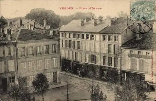 Ak Verdun Meuse, Place d'Armes