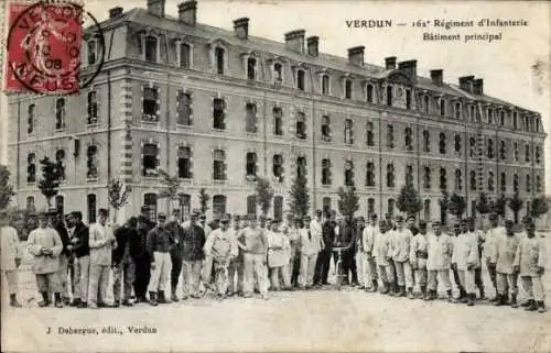 Ak Verdun Meuse, Infanterieregiment, Hauptgebäude