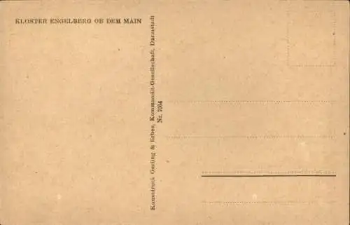 Ak Großheubach am Main Unterfranken, Kloster Engelberg