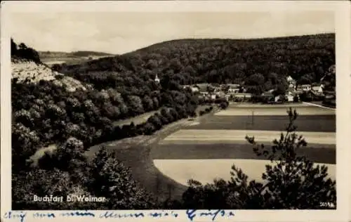 Ak Buchfart Mellingen Weimarer Land, Teilansicht, Landschaft