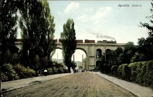 Ak Apolda in Thüringen, Viadukt, Eisenbahn