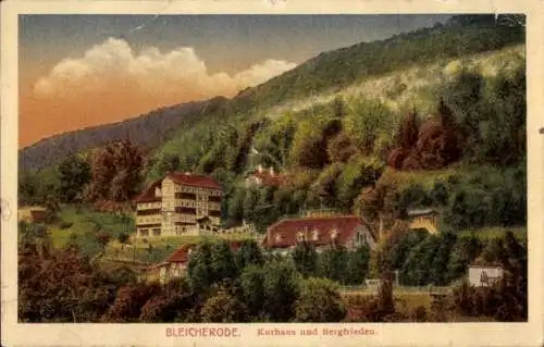 Ak Bleicherode am Harz, Kurhaus, Bergfrieden