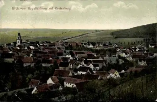 Ak Rastenberg in Thüringen, Totalansicht, Blick vom Kapellenberg