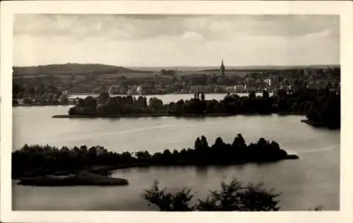 Ak Feldberg in Mecklenburg, Blick vom Reiherberg, Gesamtansicht