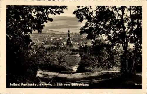 Ak Bad Frankenhausen am Kyffhäuser Thüringen, Blick vom Schlachtberg, Panorama