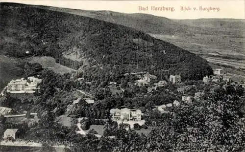 Ak Bad Harzburg am Harz, Teilansicht, Blick vom Burgberg