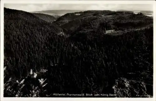 Ak Lichtenberg in Oberfranken, Höllental, Blick vom König David, Frankenwald, Panorama