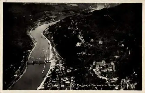 Ak Heidelberg Baden Württemberg, Blick auf die Stadt, Fliegeraufnahme