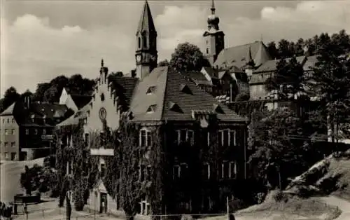 Ak Hohenstein Ernstthal in Sachsen, Rathaus, Kirche