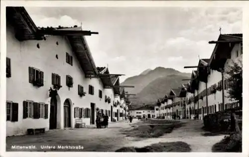 Ak Mittenwald in Oberbayern, Untere Marktstraße