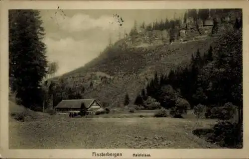 Ak Finsterbergen Friedrichroda im Thüringer Wald, Hainfelsen