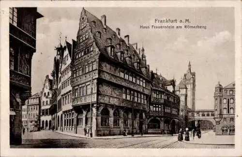 Ak Frankfurt am Main, Haus Frauenstein, Römerberg