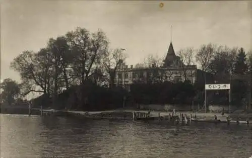 Foto Ak Erkner in Brandenburg, Heideschloss, CVJM, Anleger, Steg