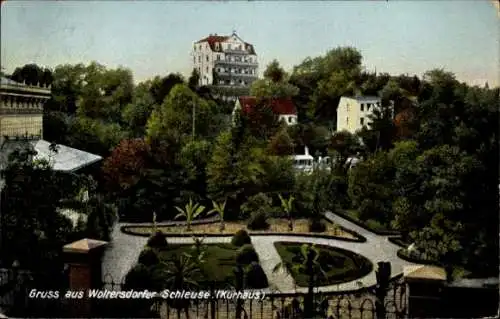 Ak Woltersdorf bei Berlin, Kurhaus, Kurpark, Woltersdorfer Schleuse