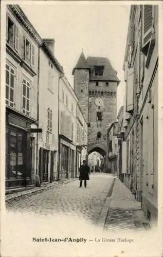 Ak Saint Jean d'Angély Charente Maritime, Große Uhr