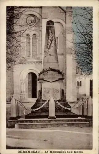 Ak Mirambeau Charente Maritime, Kriegsdenkmal