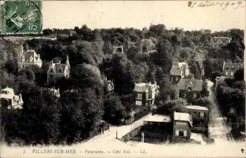 Ak Villers sur Mer Calvados, Panorama Cote Sud