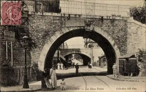 Ak Asnières sur Seine Hauts-de-Seine, Deux Voutes, Tunnel