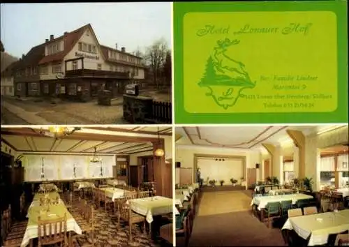 Ak Lonau Herzberg am Harz, Hotel Lonauer Hof, Außenansicht, Speiseraum