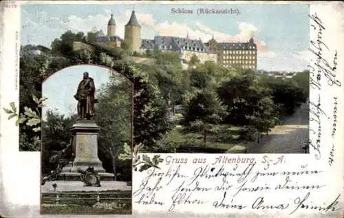 Ak Altenburg in Thüringen, Schloss, Denkmal