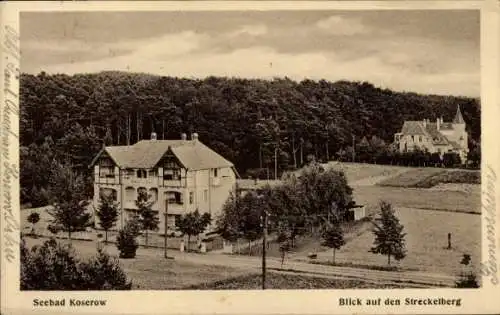 Ak Ostseebad Koserow auf Usedom, Pension Wald und See, Streckelberg