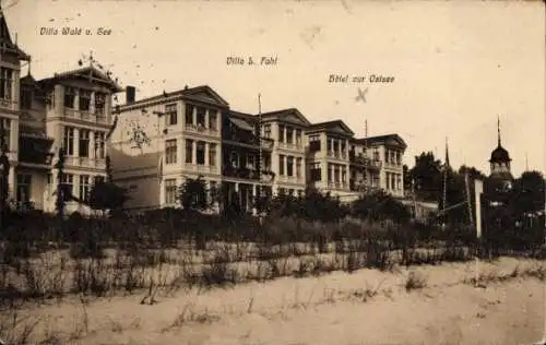 Ak Ostseebad Zinnowitz auf Usedom, Villa Wald und See, Villa L. Fahl. Hotel zur Ostsee