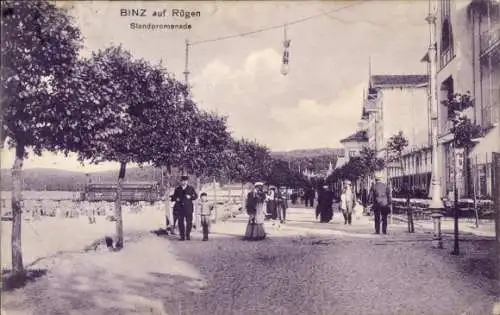 Ak Seebad Binz auf Rügen, Strandpromenade