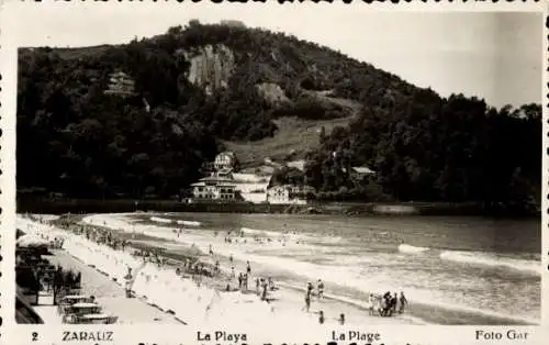 Ak Zarautz Zarauz Baskenland, Der Strand