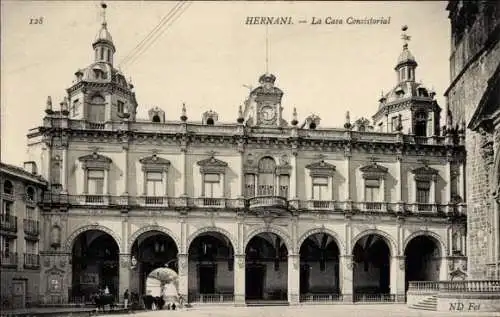 Ak Hernani Baskenland Spanien, Das Rathaus