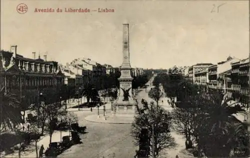 Ak Lisboa Lissabon Portugal, Avenida da Liberdade