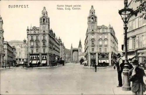 Ak Budapest Ungarn, Palais Erzg Clotilde