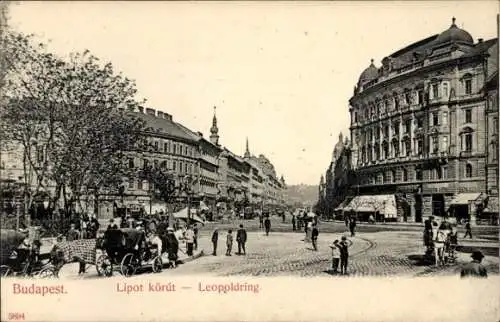 Ak Budapest Ungarn, Lipot körut, Leopoldring