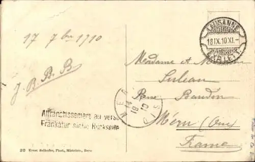 Ak Bern Stadt Schweiz, Bärengraben, Panorama