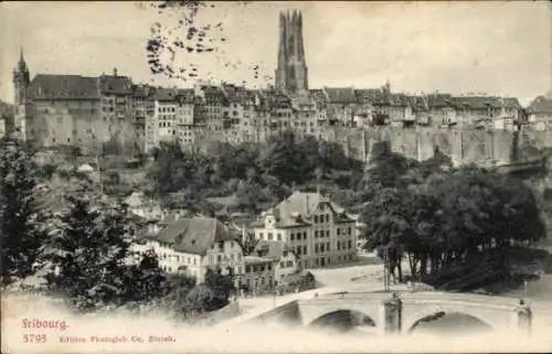 Ak Freiburg Freiburg Stadt Schweiz, Panorama