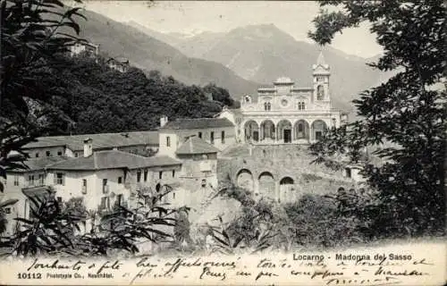 Ak Locarno Kanton Tessin Schweiz, Madonna del Sasso