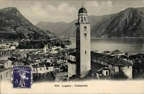 Ak Lugano Kanton Tessin Schweiz, Kathedrale