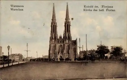 Ak Warszawa Warschau Polen, Kirche des heiligen Florian