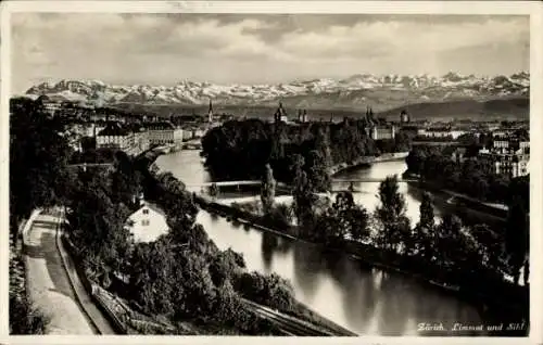 Ak Zürich Stadt Schweiz, Limmat und Sihl