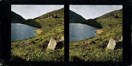 Set von 6 Chromoplastbilder Riesengebirge, Schlesien, Bauden