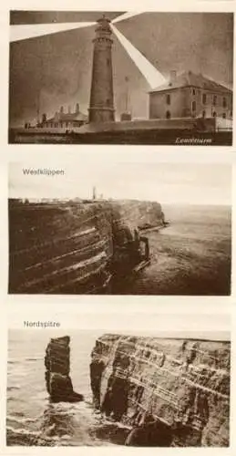 Set von 10 Ansichten Helgoland im Umschlag, zusammenhängend