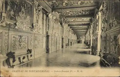 Set von 41 Ak Fontainebleau Seine et Marne