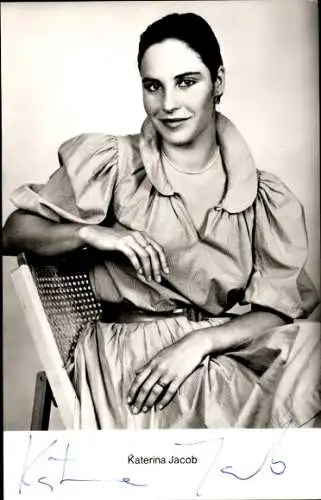 Ak Schauspielerin Katerina Jacob, Portrait, Autogramm