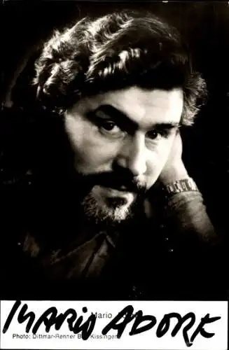 Ak Schauspieler Mario Adorf, Portrait, Autogramm