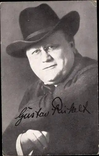 Ak Schauspieler Gustav Rickelt, Portrait, Autogramm