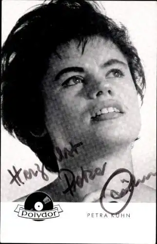 Ak Sängerin Petra Kühn, Portrait, Autogramm