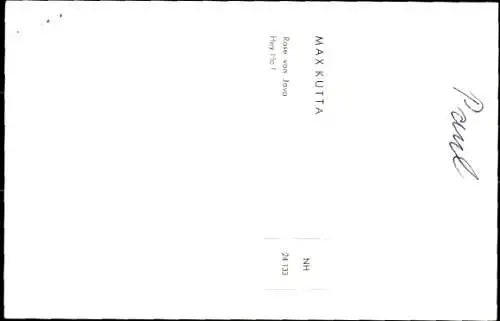 Ak Sänger Max Kutta, Portrait, Autogramm