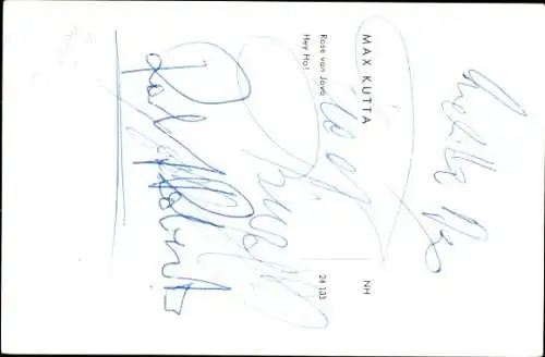 Ak Sänger Max Kutta, Portrait, Autogramm