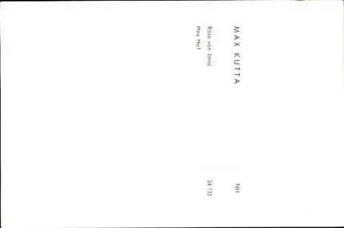 Ak Sänger Max Kutta, Portrait, Autogramm